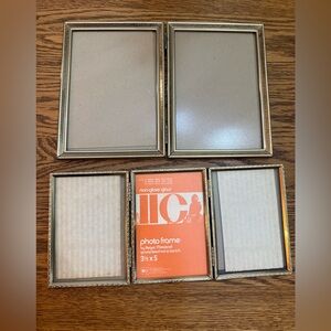 Vintage Set of Gold Metal Frames